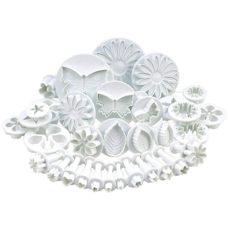 翻糖蛋糕模具diy雏菊云朵蝴蝶结雪花塑料压模饼干弹簧字母切模型