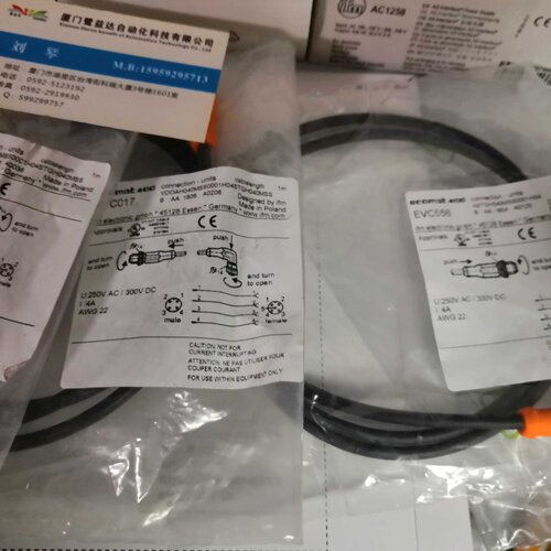 议价假一罚十IFM EVC012 EVC012 EVC017 EVC556感测器线原装200条
