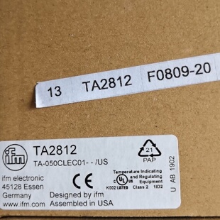 议价IFM易福门温度变送器TA2812现货
