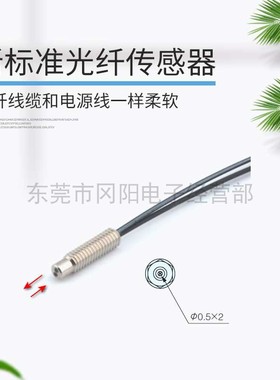 原装日本TAKEX竹中光纤传感器电缆M3短螺纹安装型反射检测FR19YBC