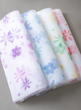 韩式搓澡巾长条洗澡巾家用强力搓泥拉背条粗纱搓后背起泡搓澡神器