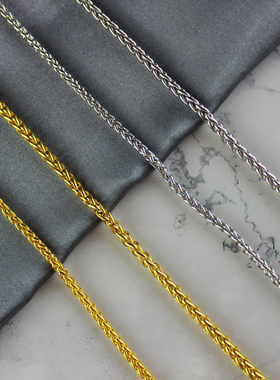 金色龙骨链情侣不掉色毛衣链原创