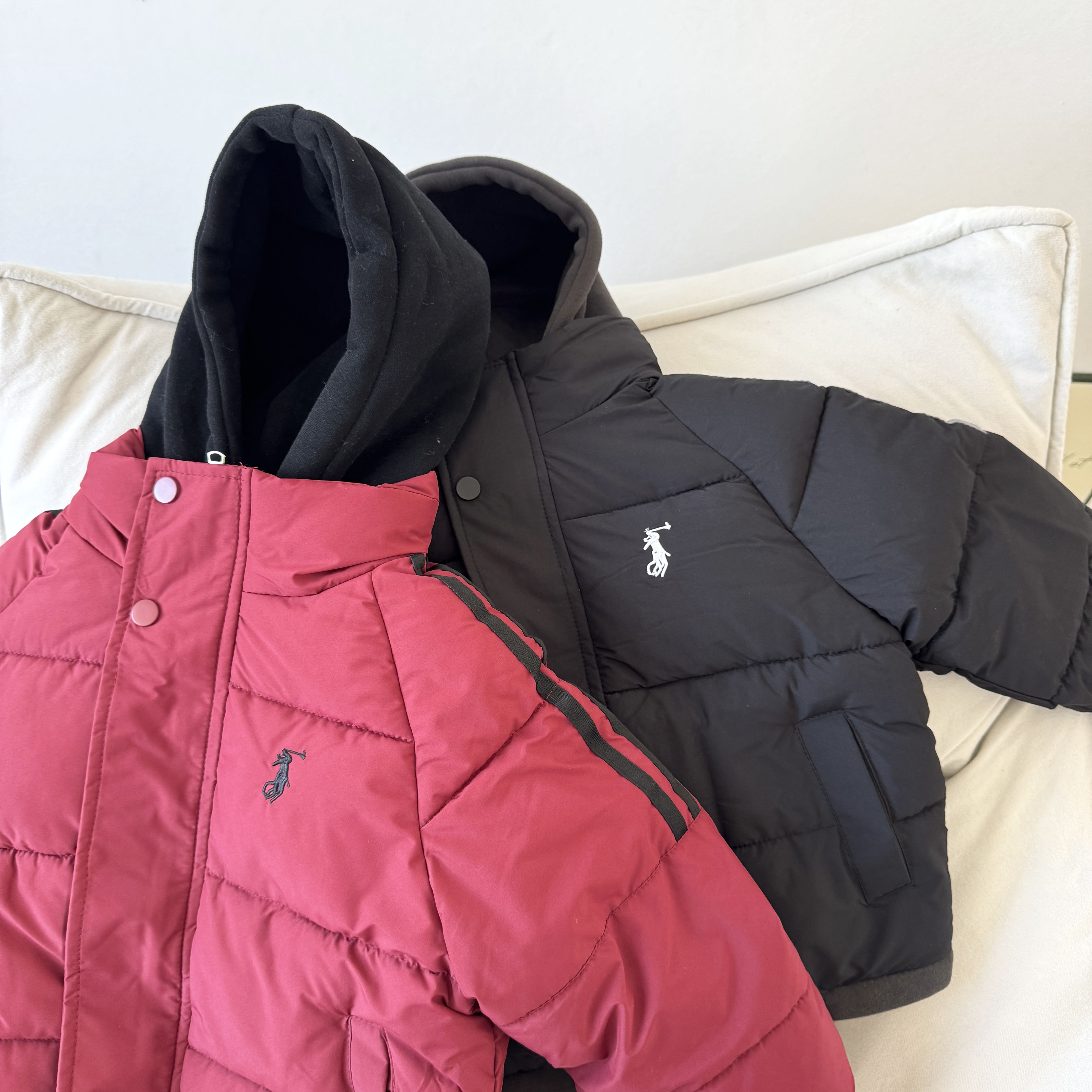 儿童冬季加绒加厚羽绒棉服