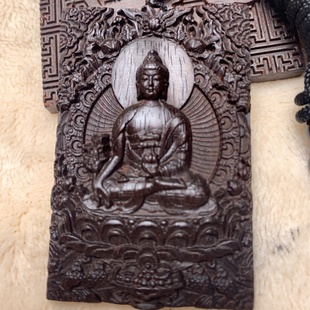 印度小叶紫檀药师佛吊坠紫檀老料氧化黑料尾货清仓只有5个