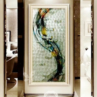 海贝壳屏风珍珠贝鱼鳞皇宫欧式日式电视背景墙水墨山水画艺术隔断