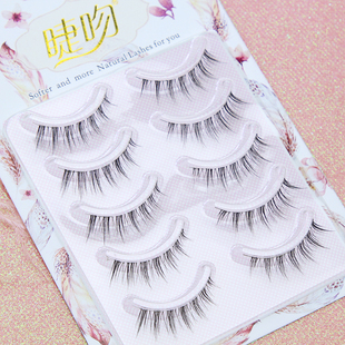 睫吻M23小猫眼假睫毛女簇状仙子毛绒感日常自然磨尖透明梗眼尾长
