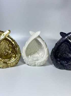 水晶球树脂底座 首饰饰品收纳天使之翼翅膀球座 工艺品收纳盒摆