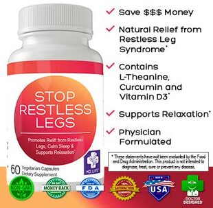 美国原装代购天然缓解不宁腿不安腿综合症睡眠帮助助眠胶囊非中药