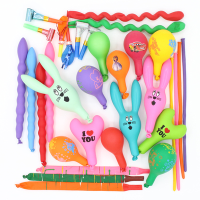 儿童加厚异形气球套餐兔子超萌多款卡通混搭圆形玩具无毒防爆汽球