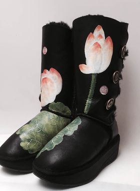 澳洲代购正品SHEARERS雪地靴女靴2016新款绣花鞋防水款情侣款