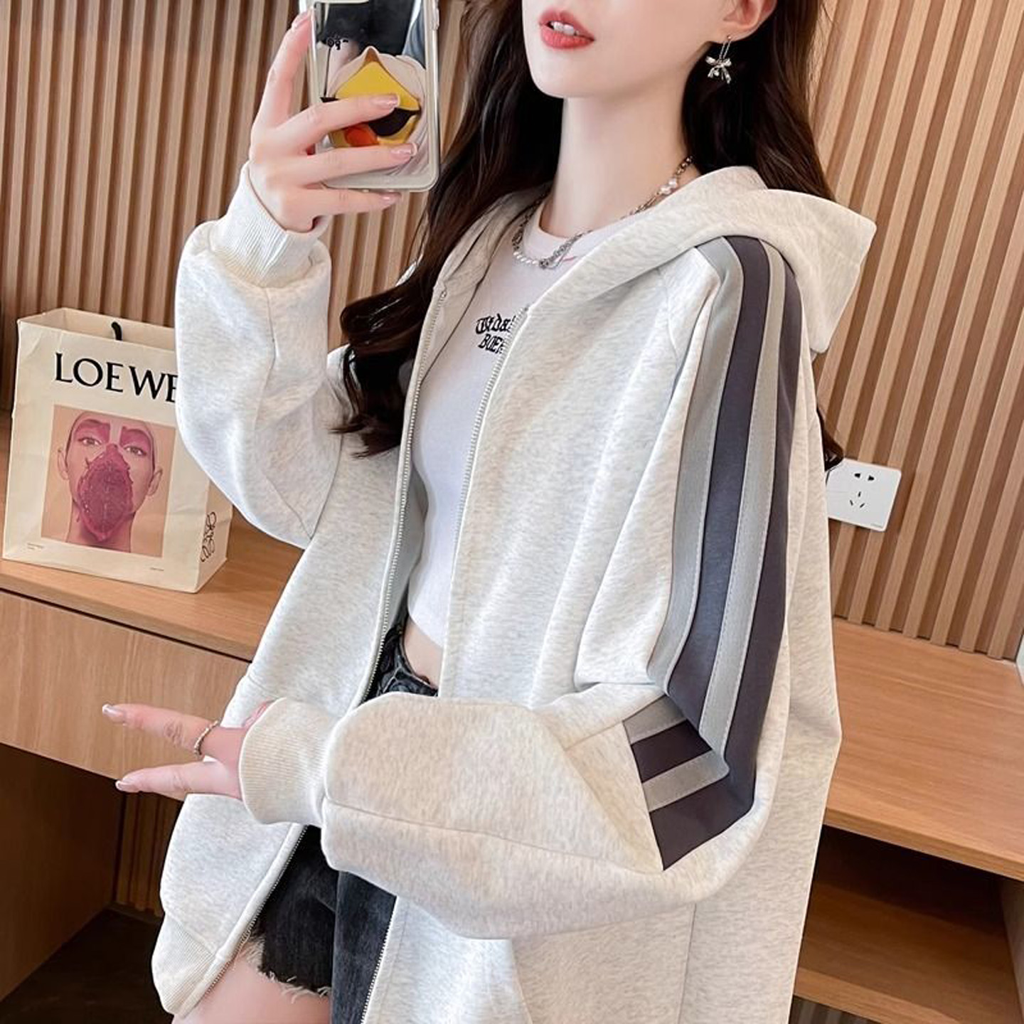 中长款开衫简单大方高级感上衣女