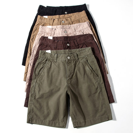 短裤男夏季重磅纯棉山系机能五分裤休闲复古工装裤多袋中裤男夏季