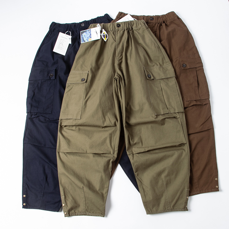 重磅山系美式多袋宽松直筒工装裤