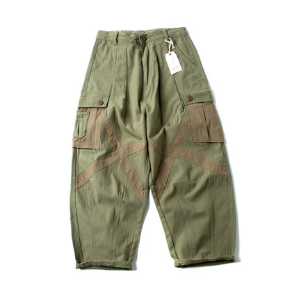 重磅阿美咔叽美式复古日系工装纯棉多袋长裤户外宽松大直筒休闲裤