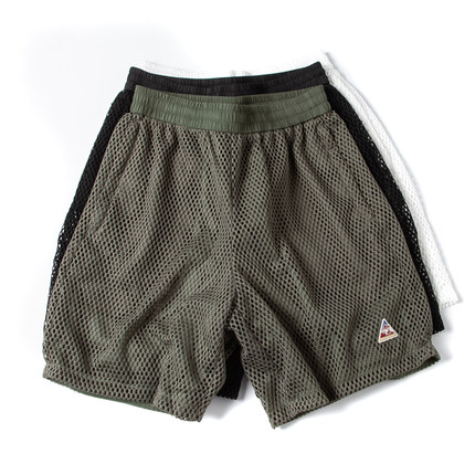 户外短裤男美式网布休闲拉链口袋五分裤夏季宽松百搭透气篮球中裤