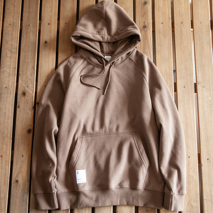 2023冬季新款男士纯色休闲宽松运动卫衣连帽加绒加厚保暖帽衫外套