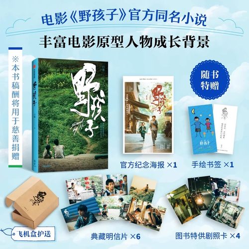 【飞机盒发货】野孩子 邓家佳电影官方同名小说 赠海报+剧照卡+明信片+书签周边 吕旭著
