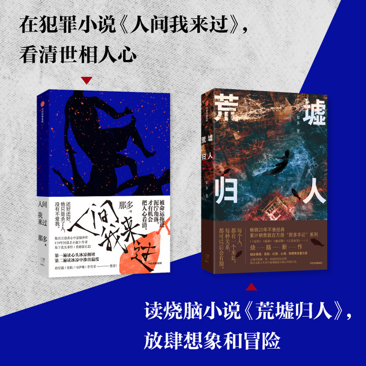 【那多作品合集套装2册】荒墟归人（手记系列）+人间我来过（犯罪/社会小说系列）推理悬疑烧脑犯罪 中信出社