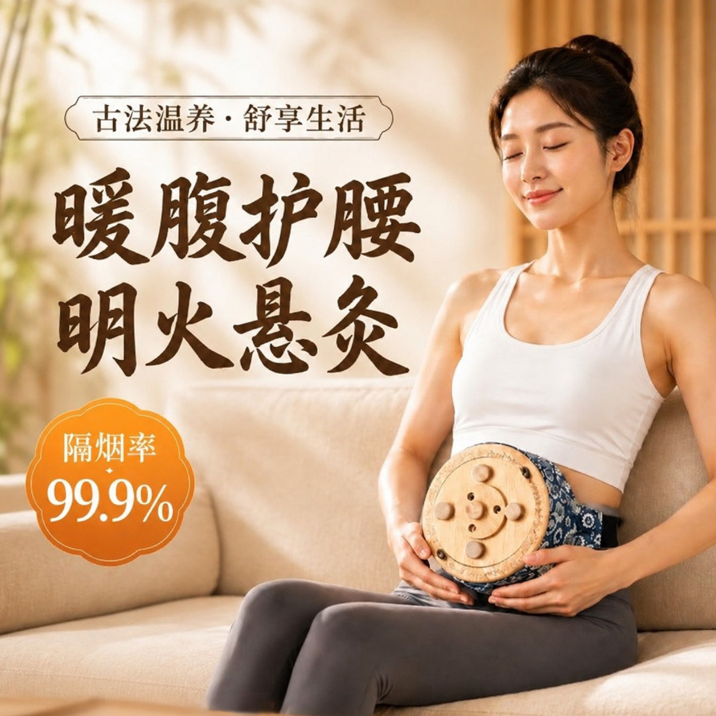 艾灸盒随身灸家用腹部腰部艾灸罐