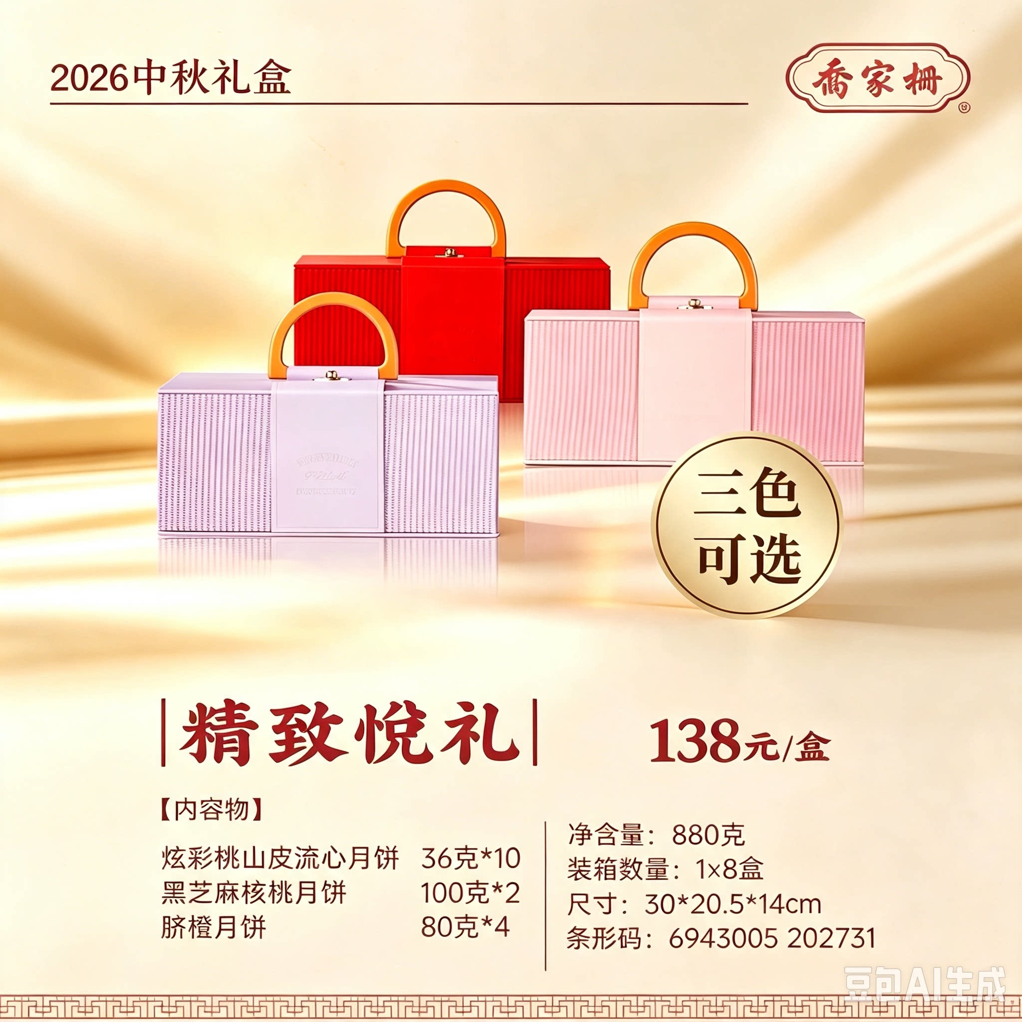 乔家栅月饼硬文创月饼群仙贺月图片