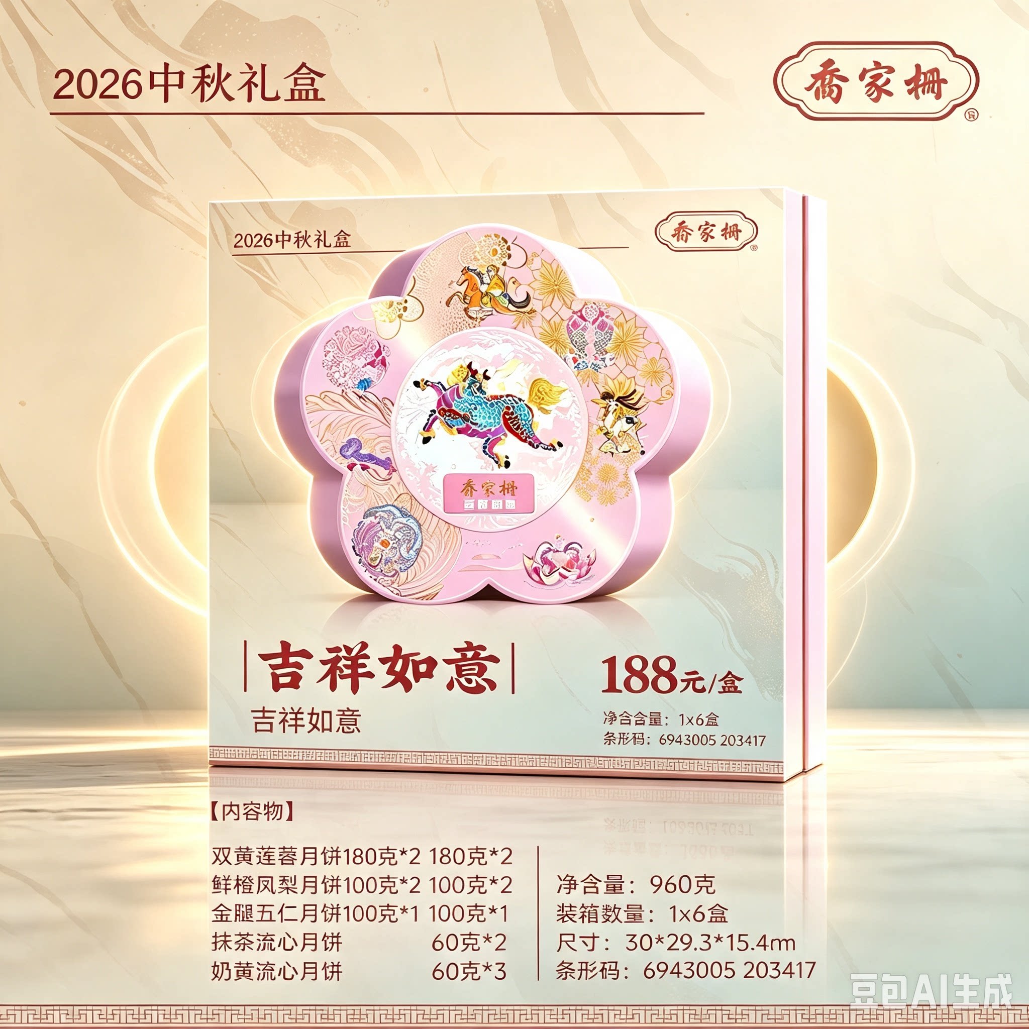 乔家栅月饼新款吉祥如意高档新款