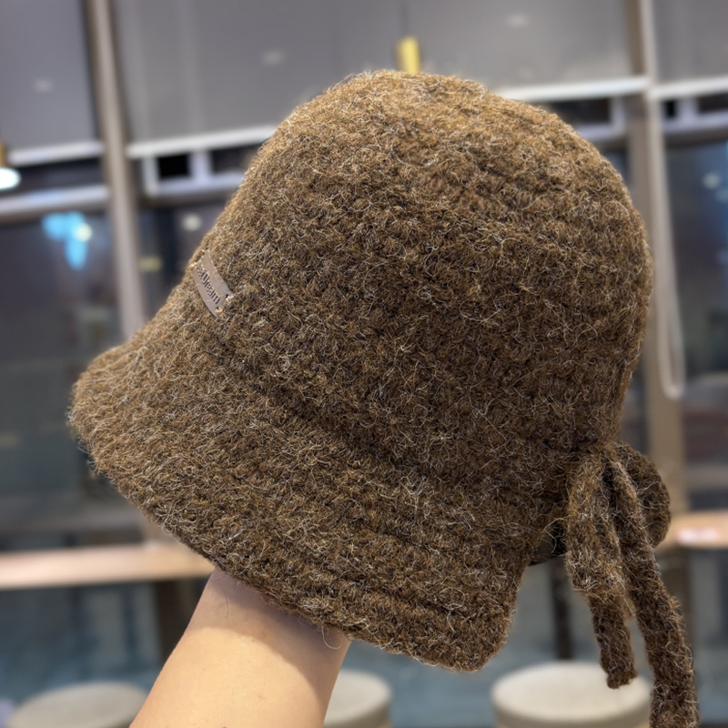 日系复古针织保暖渔夫帽子女秋冬