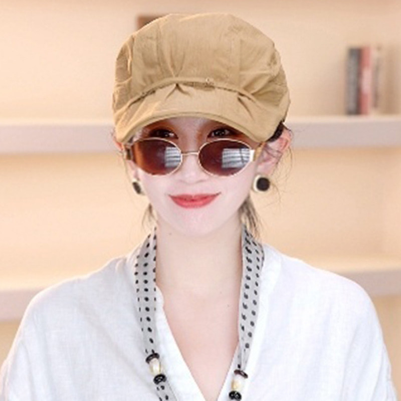 日系复古显脸小防晒鸭舌帽女