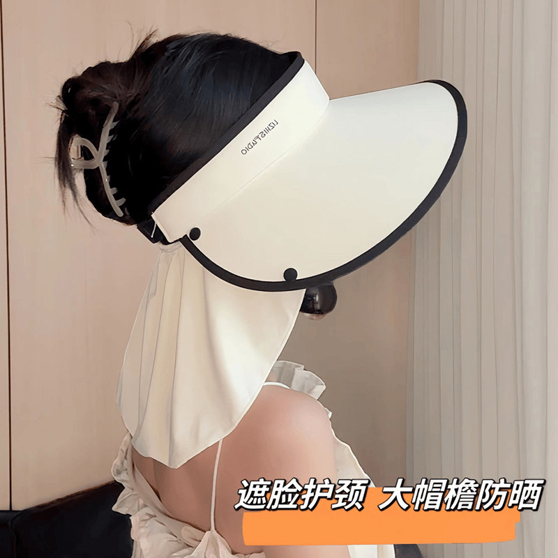 骑车防晒帽大檐女防紫外线夏季