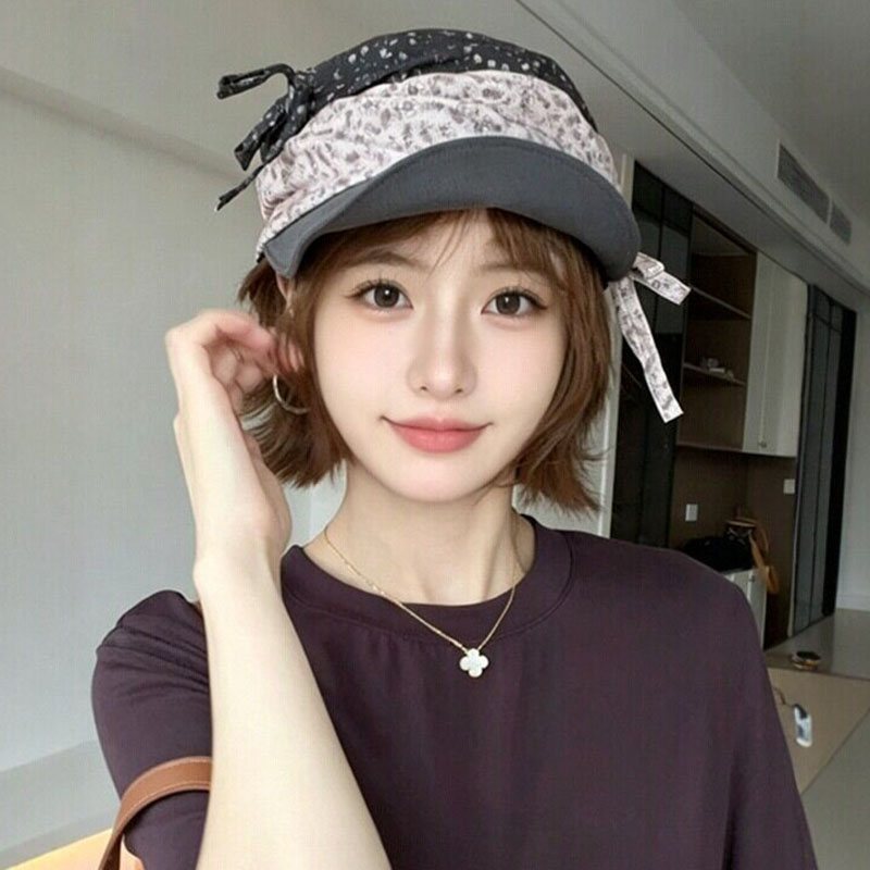 韩版小众复古碎花显脸小鸭舌帽