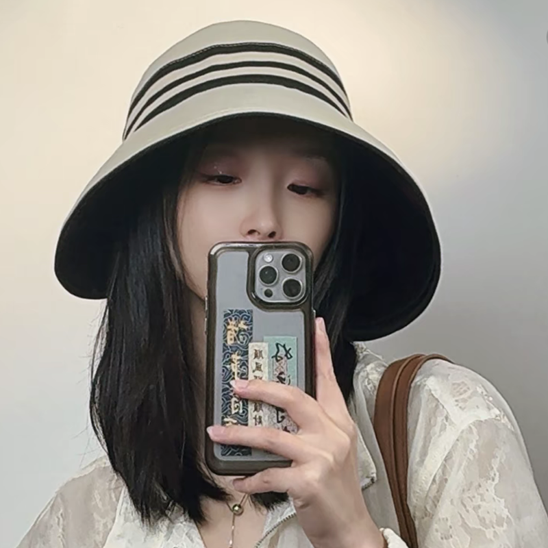 2025夏季新款黑胶防紫外线遮阳帽子女可折叠户外大帽檐空顶太阳帽