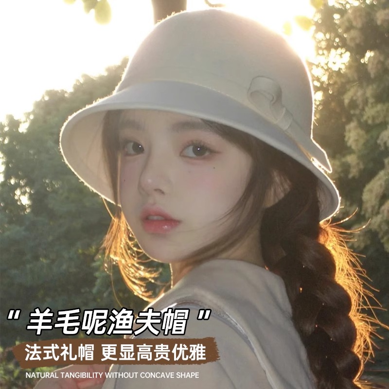 2024年冬季法式优雅礼帽名媛气质