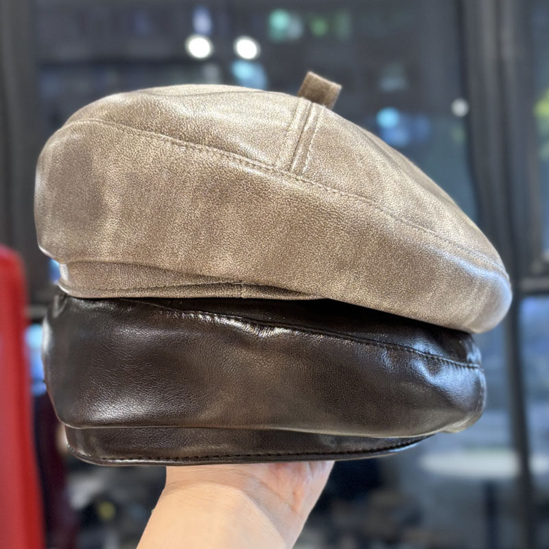 2025新款PU皮英伦复古贝雷帽子女秋季纯色气质显脸小画家帽蓓蕾帽,服饰配件/皮带/帽子/围巾,帽子,淘宝优惠券,粉丝福利购,淘宝优惠卷