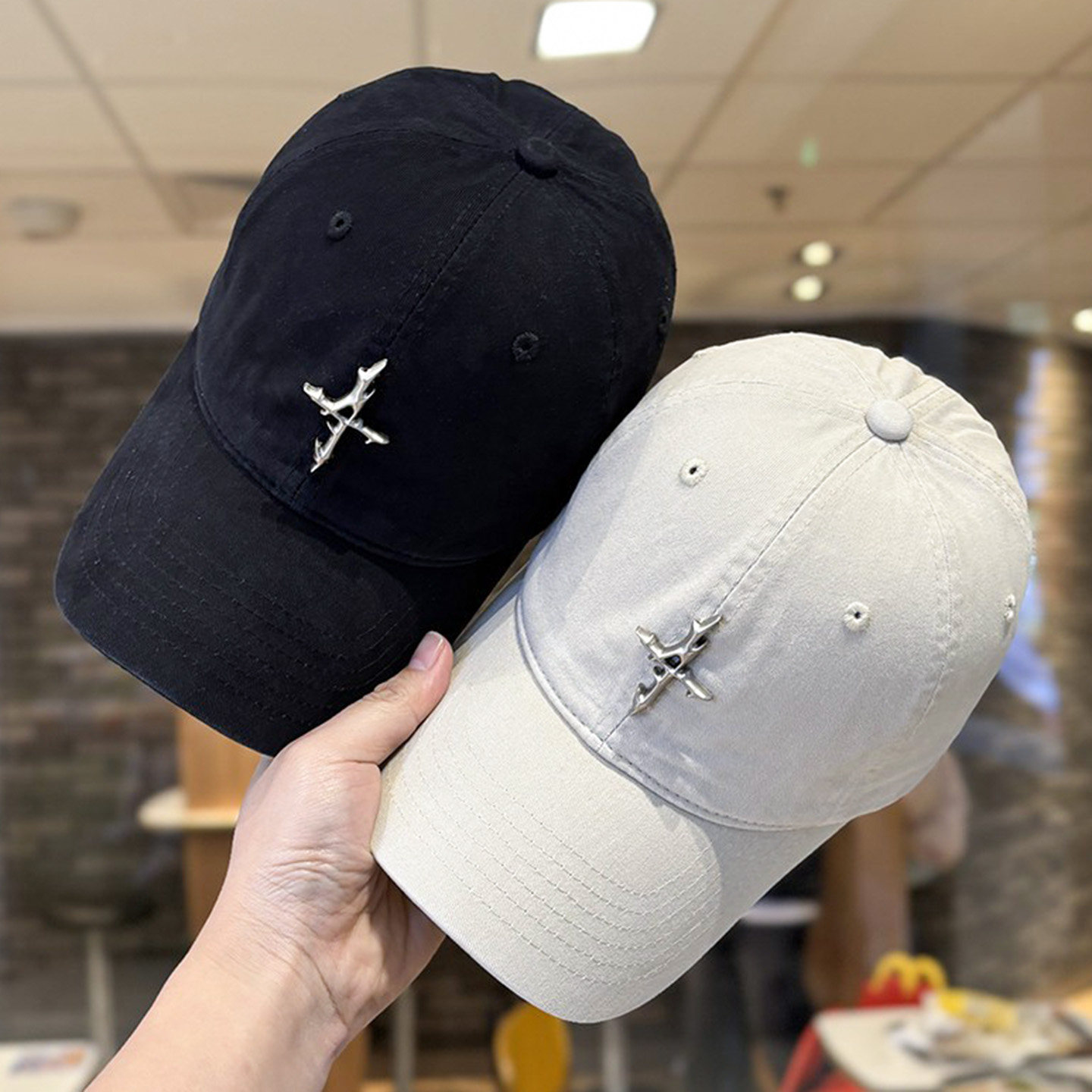 2025新款高品质软顶复古十字棒球帽子女春季宽檐显脸小百搭鸭舌帽,服饰配件/皮带/帽子/围巾,帽子,淘宝优惠券,粉丝福利购,淘宝优惠卷