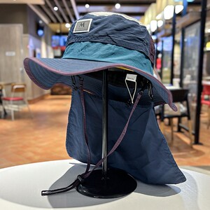 夏季徒步钓鱼登山帽子女户外拼色速干遮阳帽亲子护颈防晒渔夫帽男