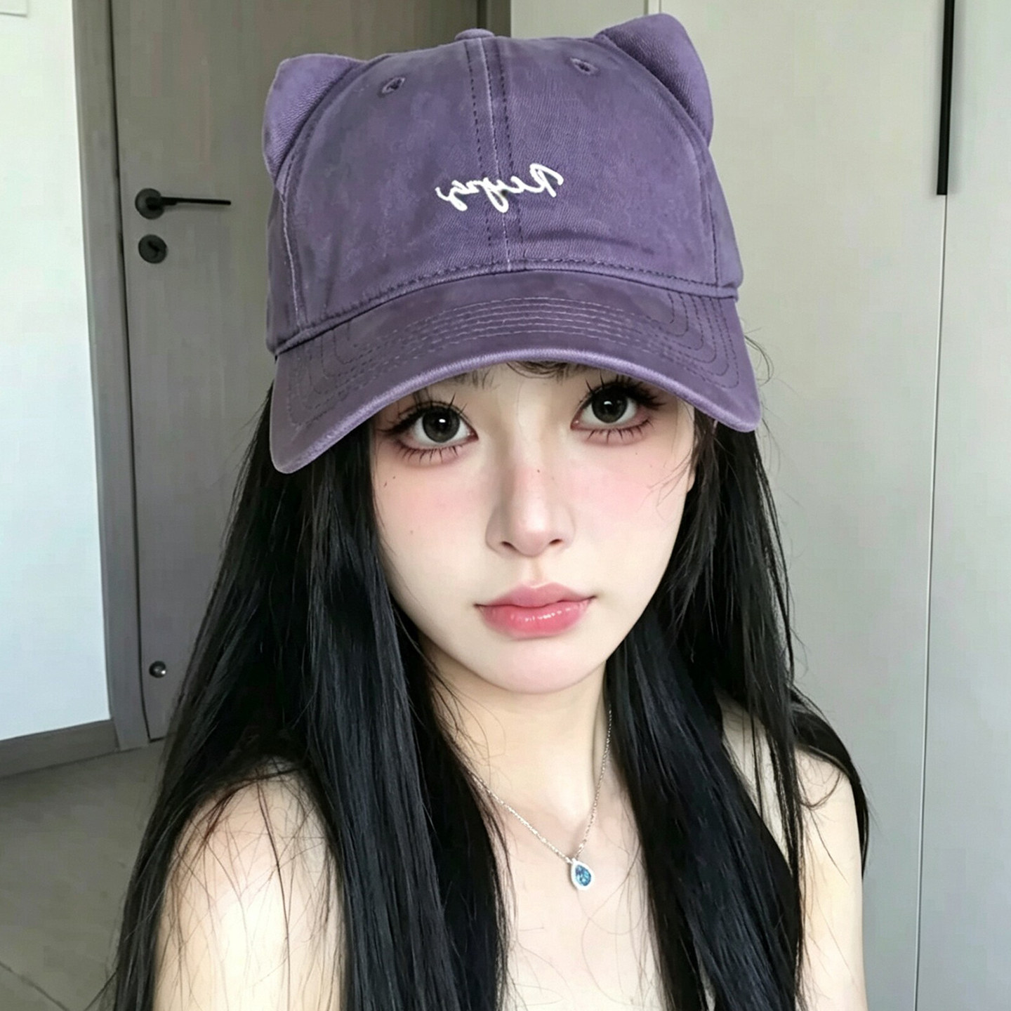 韩系猫耳显脸小防晒棒球帽女