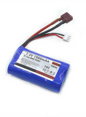 JJRC C8805四驱雷神越野车7.4V, 18650 1500mAh电池T插头升级配件