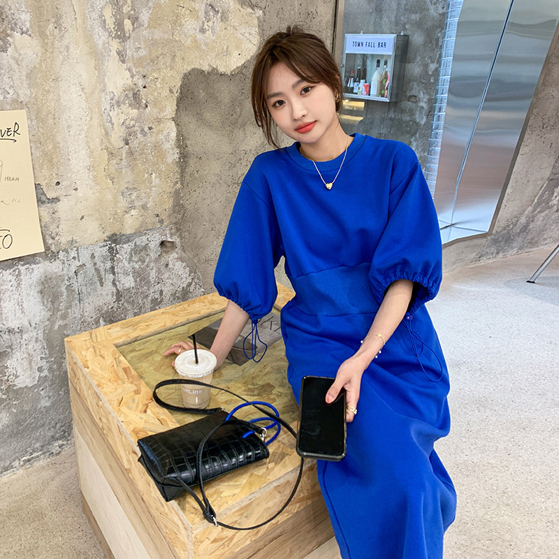 2022新款克莱因蓝气质连衣裙166-8211P105K158图片