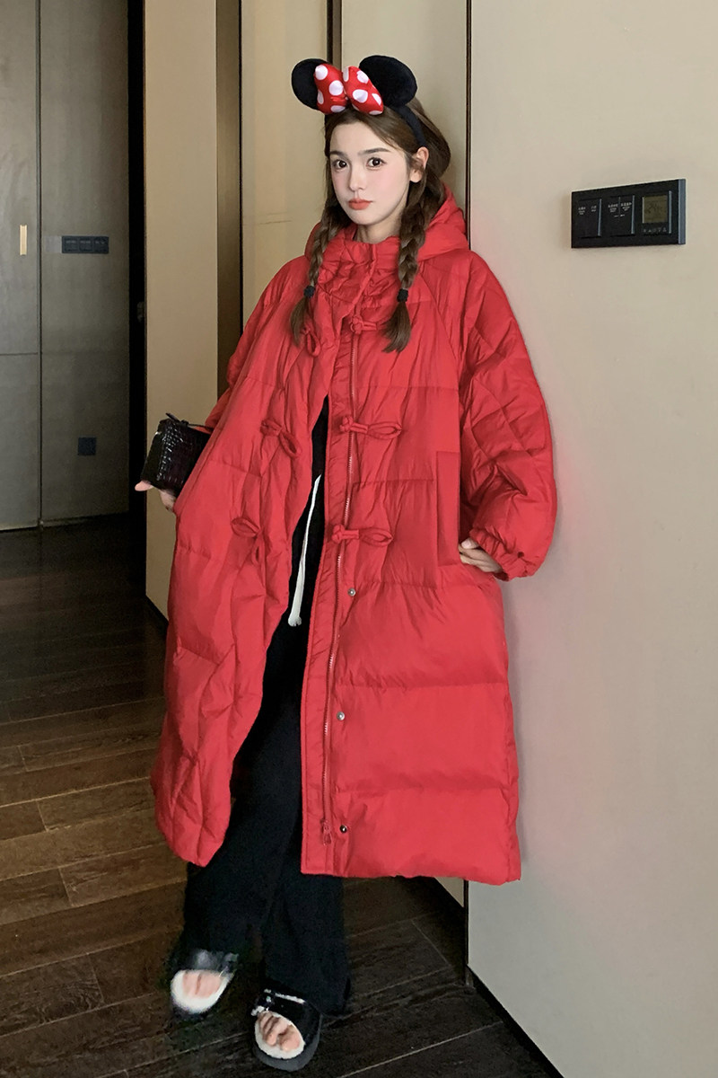 2025冬季新款现货50绒风中红长款羽绒服166-7732P280K418,女装羽绒服,茜茜公主