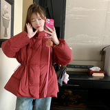 2025冬季新款现货复古盘扣中式羽绒服小个子50绒166-6630P220K328，女装短外套，茜茜公主