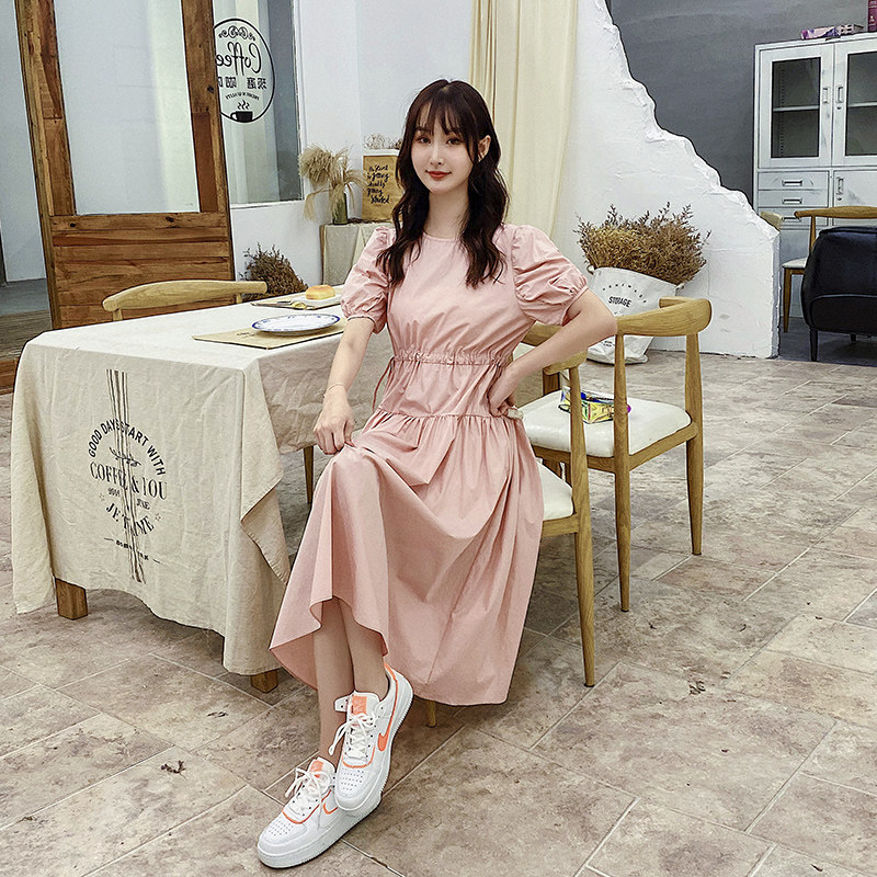 【现货】2021夏装新款气质款纯色连衣裙166-1018P75控价118，女装连衣裙，茜茜公主