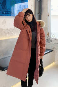 2022冬季新款现货加厚大毛领中长款羽绒服166-8637P210K338图片