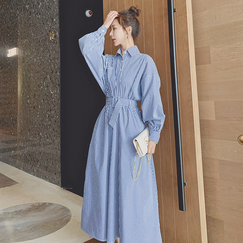 2023春季现货条纹连衣裙166-8611P110K168,女装连衣裙,茜茜公主