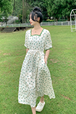 2022新款夏现货温柔文艺范少女感碎花连衣裙166-8231P105K158，女装连衣裙，茜茜公主