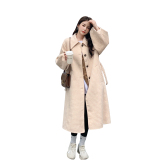 2023冬季新款现货格子双面呢外套166-9961P265K398红，女装毛呢外套，茜茜公主