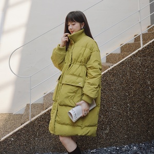 2022冬季新款现货毛线领中长款羽绒服166-9917P225K358,小女孩公主穿衣搭配图片