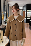 2023冬季现货双面呢外套166-9902P235K358卡其，女装毛呢外套，茜茜公主