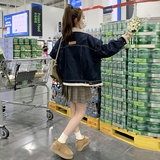 2024冬季新款现货牛仔外套厚兔毛保暖短外套166-6602P195K298，女装短外套，茜茜公主