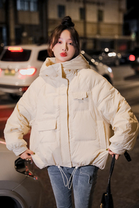 2022冬季新款现货短款羽绒服166-9921P195K328 米色图片