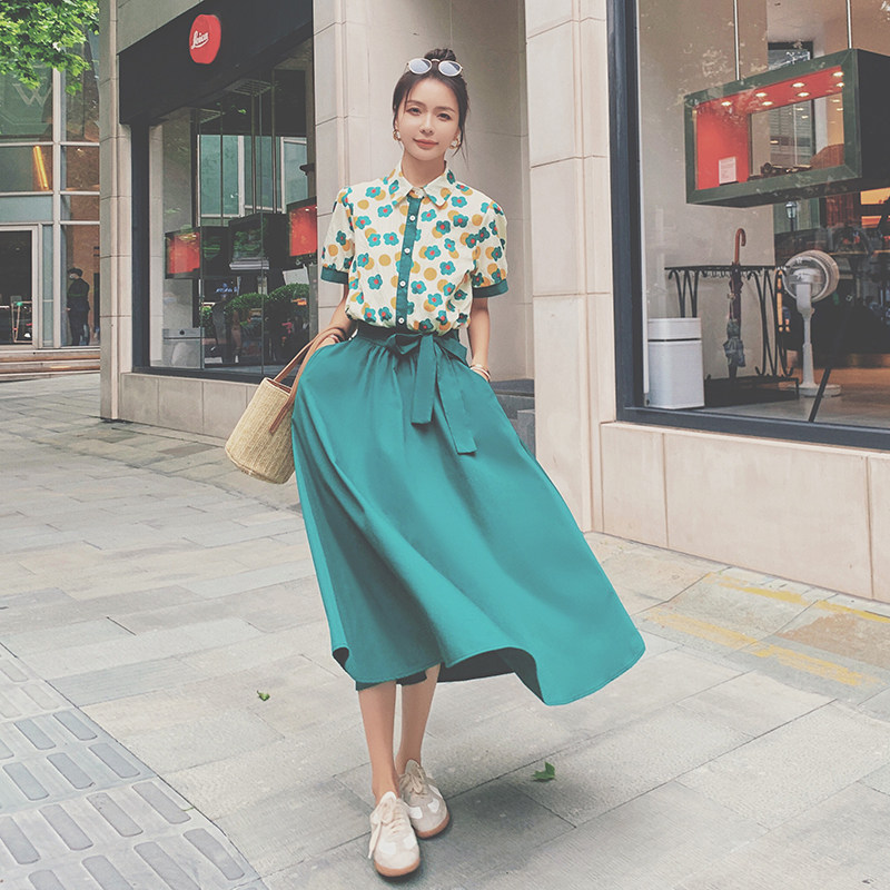 现货！2021新款拼接碎花连衣裙166-8608，女装连衣裙，茜茜公主