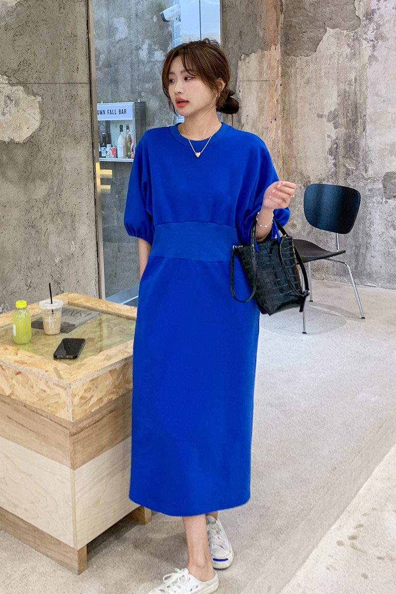 2022新款克莱因蓝气质连衣裙166-8211P105K158,女装连衣裙,茜茜公主